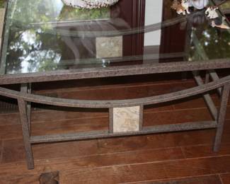 Matching metal & tile coffee table