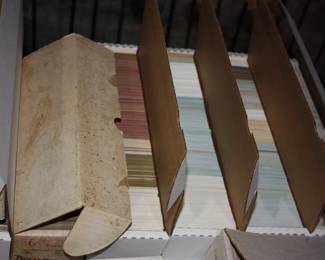 Boxes of baseball cards