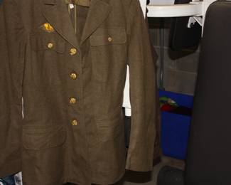 Another military jacket w/paratrooper insignia & patch