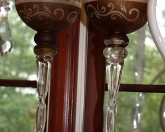 Pair tall stemmed glasses
