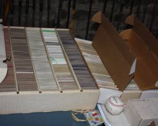 Boxes of baseball cards