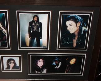 Mat/framed Michael Jackson collage 'King of Pop' 