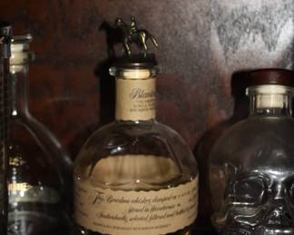 Bourbon whisky bottle w/horse topper