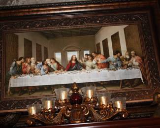 Matted/framed 'Last Supper' picture