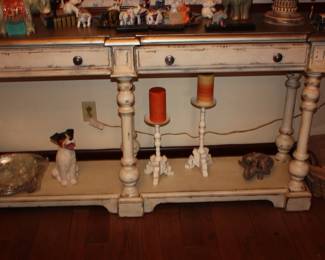 White console table