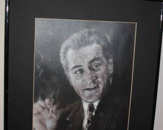 Matted framed Robert Deniro  signed