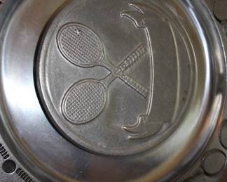 Pewter tennis set: trivet