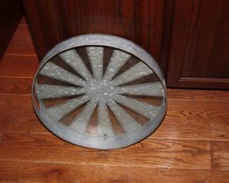Metal & glass serving tray