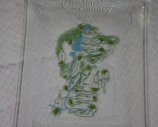 Cleveland Country Club glass trays (2)