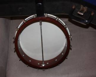 Vintage Tele Star 5 string tenor banjo in hard side case