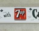 1950's Porcelain 7up Door Push