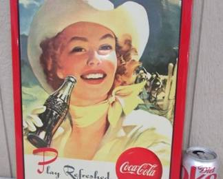 NOS 1985 Metal Coke Sign