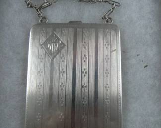 Art Deco Elgin Sterling Money Compact