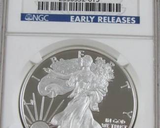 NGC Early Releases PF 69 Ultra Cameo 2010 West Point Silver Eagle 