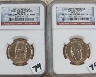 NGC BU Presidential Dollars