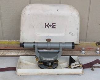 1960's K & E Survey Transit w/Wood Tripod