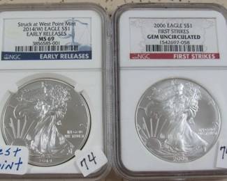 NGC Graded Silver Eagles