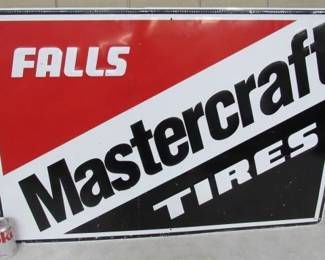 Heavy Metal Embossed Mastercraft Tires Sign - 30" x 44"