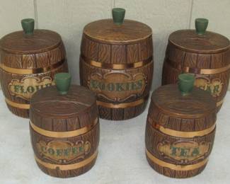 1950's - 1960's Treasure Craft Cannister Set w/Cookie Jar