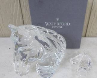 Waterford Crystal Horse Head & Horse Head Decanter Stopper 
