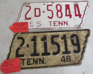 1948 & 1955 TN State Shape License Plates