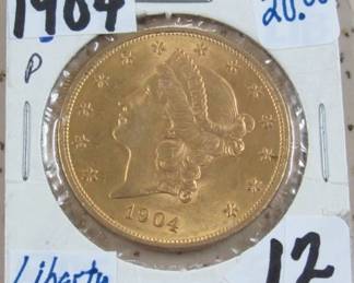 1904 Gold $20.00 Coin
