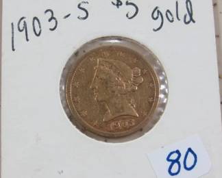 1903-S - Gold $5.00 Coin