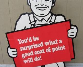 Gray-Seal Paint Cardboard Standup Store Display