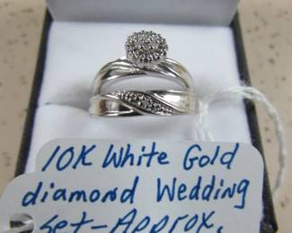 10K Diamond Wedding Set
