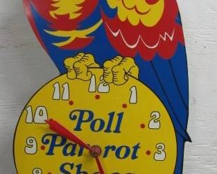 1960's Poll Parrot Shoes Electric Clock - Runs
