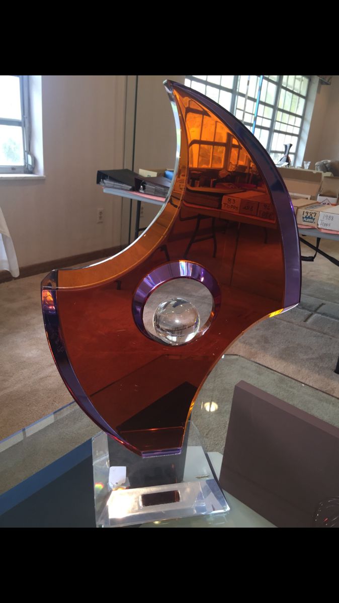 Signed gorgeous acrylic sculpture by S.Haziza 1970