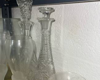 Assorted decanters mostly vintage