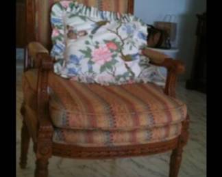 Vintage down pillow arm chair