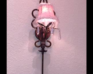 ,Pair Vintage iron wall lamps w/shades