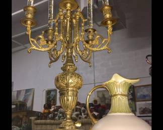 Second candelabra of pair (Pitcher sold)