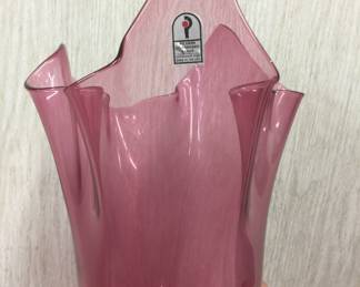 Cranberry Glass vase mint condition