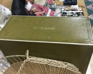 Christofle silver wine servers w/box