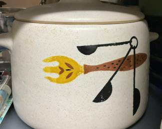 Vintage Bean Pot w/ Cover mid - century