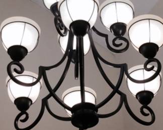 Cast iron bronze arms lg chandelier $300.