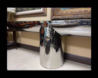 Stainless Steel Brueton T Console by J Wade Beam 50% + off