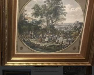 Vintage litho framed