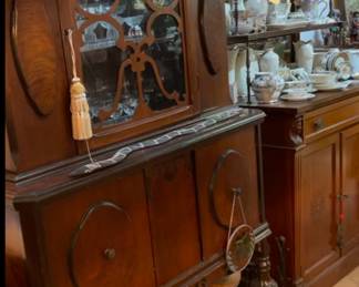 Antique display cabinet w/ storage