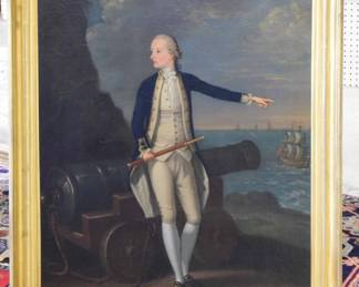 Early Oil on Canvas Portrait of Admiral Sir William Johnstone-Hope
Circa 1820-1830