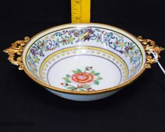 Brass Mounted Porcelain Bowl