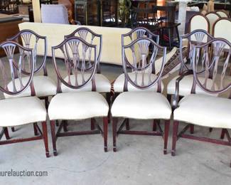 8 inlaid Mahogany Chairs By: Potthast