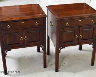 Pair fo Cherry Nightstands By: Statton