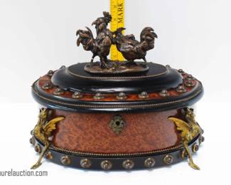 19th Century Bronze and Burl Walnut Gentlemans Box 