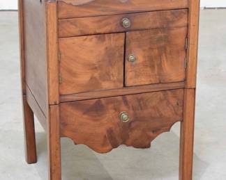 Period Mahogany English Bedside Cupboard 