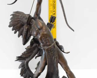 Native American Bronze Statue
Signed: Lincoln Fox