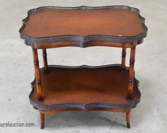 Leather Top 2 Tier Stand with Brass Gallery
By: Theodore Alexander
